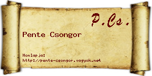 Pente Csongor névjegykártya
